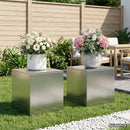 vidaXL Növényállvány 2 pcs Ezüst 40 x 40 x 40 cm Rozsdamentes Acél