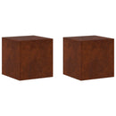 vidaXL Növényállvány 2 pcs Rozsdás 40 x 40 x 40 cm Időjárásálló Acél