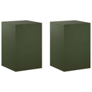 vidaXL Növényállvány 2 pcs Olajzöld 40 x 40 x 60 cm Acél