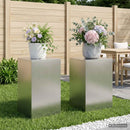 vidaXL Növényállvány 2 pcs Ezüst 40 x 40 x 60 cm Acél
