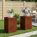 vidaXL Növényállvány 2 pcs Rozsdás 40 x 40 x 60 cm Időjárásálló Acél