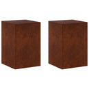 vidaXL Növényállvány 2 pcs Rozsdás 40 x 40 x 60 cm Időjárásálló Acél