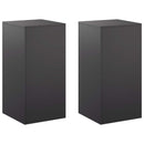 vidaXL Növényállvány 2 pcs Fekete 40 x 40 x 80 cm Acél