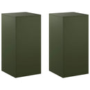 vidaXL Növényállvány 2 pcs Olajzöld 40 x 40 x 80 cm Acél