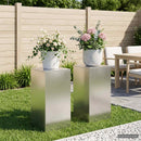 vidaXL Növényállvány 2 pcs Ezüst 40 x 40 x 80 cm Acél