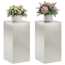 vidaXL Növényállvány 2 pcs Ezüst 40 x 40 x 80 cm Acél