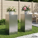 vidaXL Növényállvány 2 pcs Ezüst 40 x 40 x 80 cm Rozsdamentes Acél