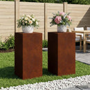 vidaXL Növényállvány 2 pcs Rozsdás 40 x 40 x 80 cm Időjárásálló Acél