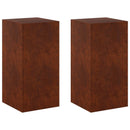 vidaXL Növényállvány 2 pcs Rozsdás 40 x 40 x 80 cm Időjárásálló Acél