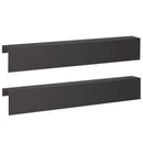 vidaXL Kerti takaróprofil 2 db 100 x 10 x 15 cm Acél Fekete