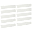 vidaXL Kerti takaróprofil 10 db 100 x 10 x 15 cm Acél Fehér