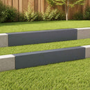 vidaXL Kerti takaróprofil 2 db 100 x 10 x 15 cm Acél Antracitszürke