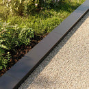 vidaXL Kerti takaróprofil 2 db 100 x 20 x 5 cm Acél Fekete