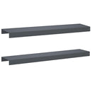 vidaXL Kerti takaróprofil 2 db 100 x 20 x 5 cm Acél Antracitszürke