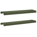 vidaXL Kerti takaróprofil 2 db 100 x 20 x 5 cm Acél Olajzöld