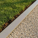 vidaXL Kerti takaróprofil 2 db 100 x 20 x 5 cm Rozsdamentes Acél Ezüst