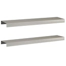 vidaXL Kerti takaróprofil 2 db 100 x 20 x 5 cm Rozsdamentes Acél Ezüst
