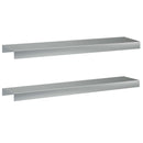 vidaXL Kerti takaróprofil 2 db 100 x 20 x 5 cm Horganyzott Acél Ezüst
