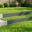 vidaXL Kerti takaróprofil 10 db 100 x 5 x 15 cm Acél Antracitszürke