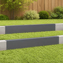 vidaXL Kerti takaróprofil 2 db 100 x 6 x 15 cm Acél Antracitszürke