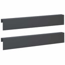 vidaXL Kerti takaróprofil 2 db 100 x 6 x 15 cm Acél Antracitszürke