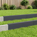 vidaXL Kerti takaróprofil 10 db 100 x 6 x 15 cm Acél Antracitszürke
