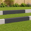 vidaXL Kerti takaróprofil 2 db 100 x 15 x 15 cm Acél Fekete