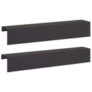 vidaXL Kerti takaróprofil 2 db 100 x 15 x 15 cm Acél Fekete
