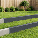 vidaXL Kerti takaróprofil 10 db 100 x 15 x 15 cm Acél Antracitszürke