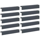 vidaXL Kerti takaróprofil 10 db 100 x 15 x 15 cm Acél Antracitszürke