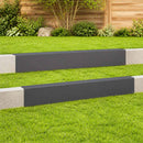 vidaXL Kerti takaróprofil 2 db 100 x 20 x 15 cm Acél Fekete