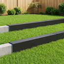 vidaXL Kerti takaróprofil 10 db 100 x 20 x 15 cm Acél Fekete
