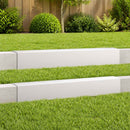 vidaXL Kerti takaróprofil 2 db 100 x 20 x 15 cm Acél Fehér