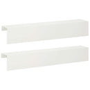 vidaXL Kerti takaróprofil 2 db 100 x 20 x 15 cm Acél Fehér