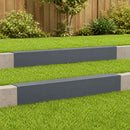vidaXL Kerti takaróprofil 2 db 100 x 20 x 15 cm Acél Antracitszürke