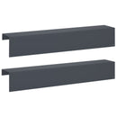 vidaXL Kerti takaróprofil 2 db 100 x 20 x 15 cm Acél Antracitszürke