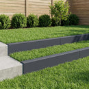 vidaXL Kerti takaróprofil 10 db 100 x 20 x 15 cm Acél Antracitszürke