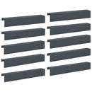 vidaXL Kerti takaróprofil 10 db 100 x 20 x 15 cm Acél Antracitszürke