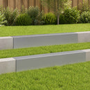 vidaXL Kerti takaróprofil 2 db 100 x 20 x 15 cm Horganyzott Acél Ezüst