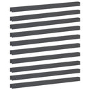 vidaXL Kerti takaróprofil 10 db 100 x 5 x 5 cm Acél Antracitszürke