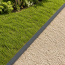 vidaXL Kerti takaróprofil 20 db 100 x 6 x 5 cm Acél Antracitszürke