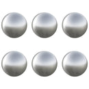 vidaXL Kefe golyó 6 pcs Ø 7,5 cm Ezüst Rozsdamentes acél 201