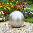 vidaXL Brushed Ball Ø 30 cm Ezüst Rozsdamentes acél 201