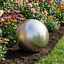 vidaXL Brushed Ball Ø 37,5 cm Ezüst Rozsdamentes acél 201