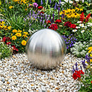 vidaXL Brushed Ball Ø 37,5 cm Ezüst Rozsdamentes acél 201