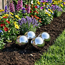 vidaXL Tükör Golyó 4 pcs Ø 10,5 cm Ezüst Rozsdamentes acél 201