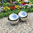 vidaXL Tükör Golyó 2 pcs Ø 15 cm Ezüst Rozsdamentes acél 201