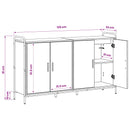 vidaXL Széf Füstös Tölgy 97 x 33 x 81 cm Szerelt Fa