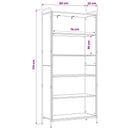 vidaXL Könyvespolc 55,5 x 33 x 174 cm Szerelt Fa Antik Fa
