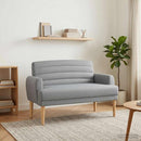 vidaXL Gombra tűzött loveseat Világosszürke 116 x 67 x 80 cm Szövet